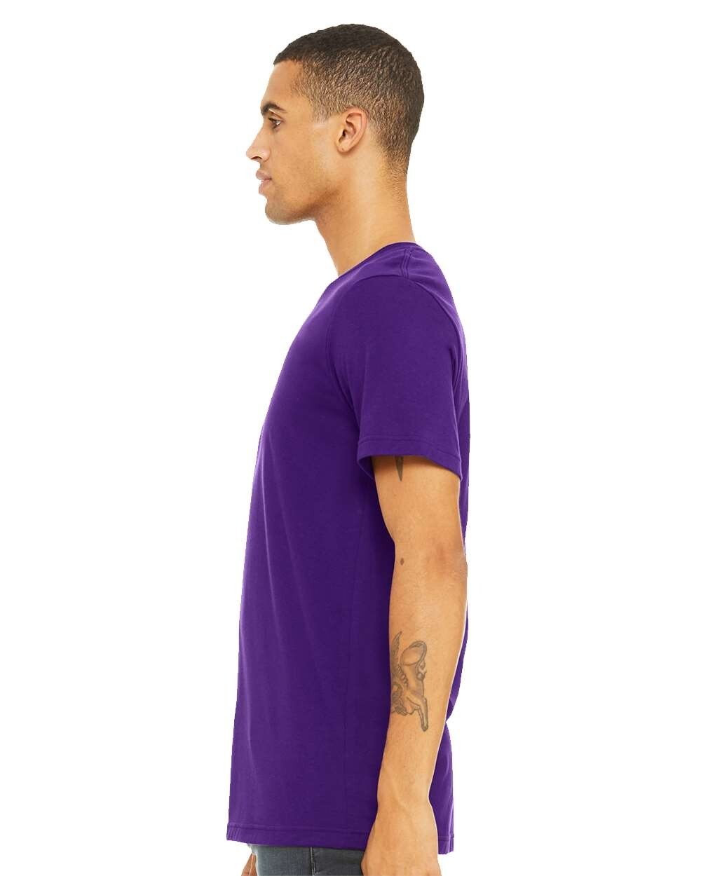 Bella + Canvas 3001C 4XL Team Purple Cotton Jersey Tee Unisex Tshirt