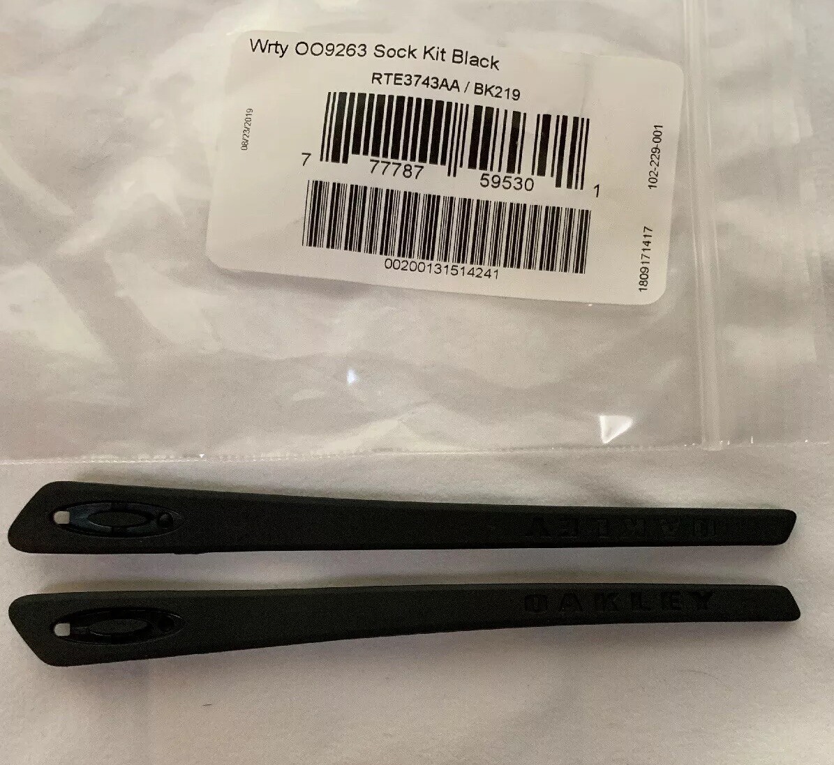 Authentic Oakley Turbine OO9263 Rotor OO9307 Turbine XS OJ9003 Black Ear Socks