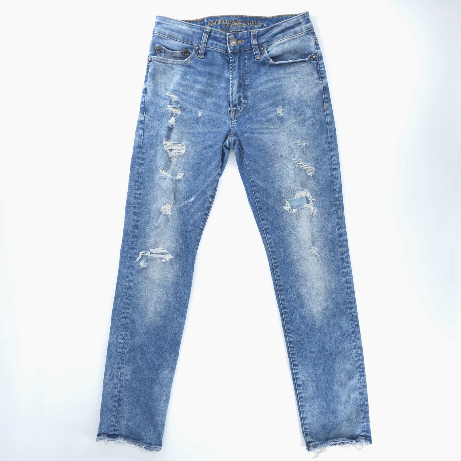 American Eagle Jeans Slim Mens 28×30 Distressed Indie Sleaze Hipster Soft Grunge