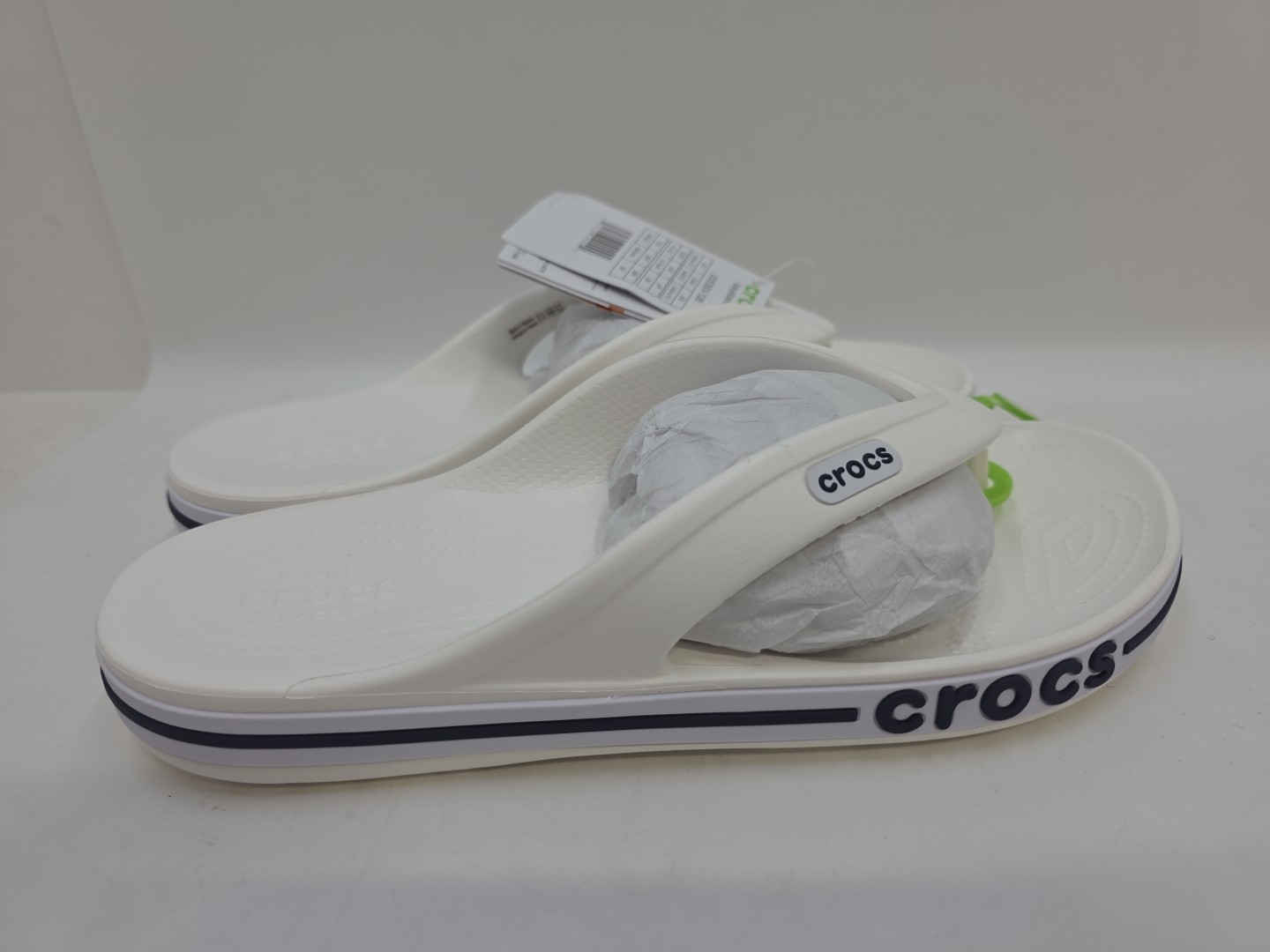 Crocs Bayaband Flip White/Blue Men 8 / Women 10