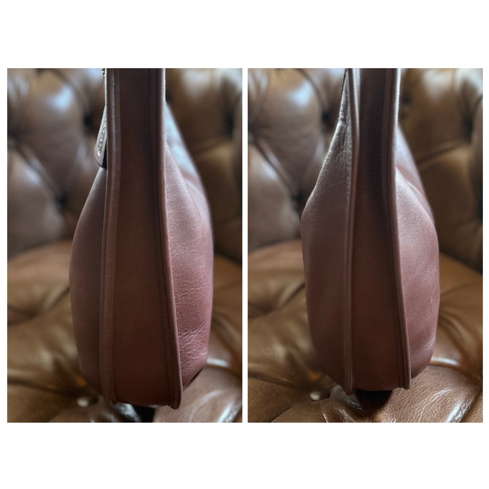 Coach Vintage 1997 Ergo 9025 Mahogany Glovetanned Leather Hobo