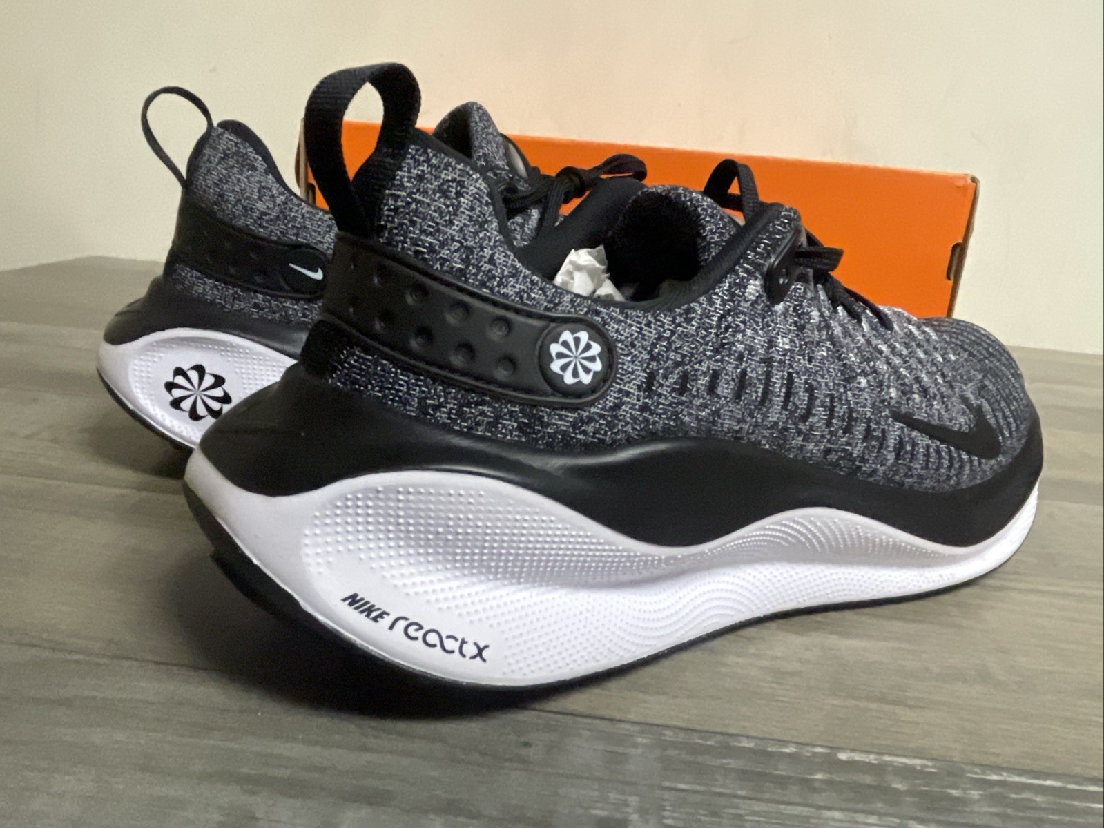 Nike React X Infinity Run 4 Oreo Black Grey White DR2670-003 Women’s Size 7 NEW
