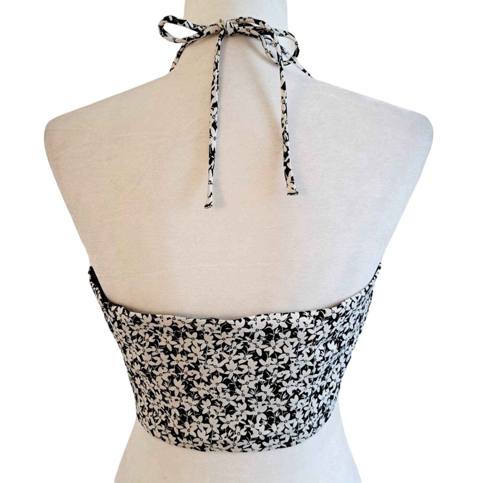 Bar III Sofia Richie Satin Ditsy Print Bralette