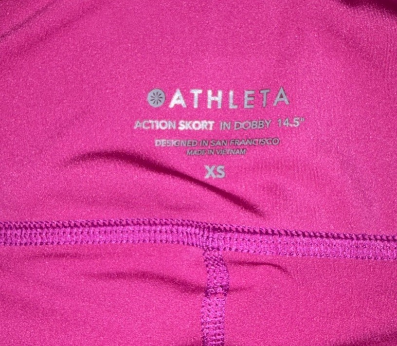 Athleta Action Skort In Dobby 14.5″ Magenta Women’s XS Athletic Skirt Pockets