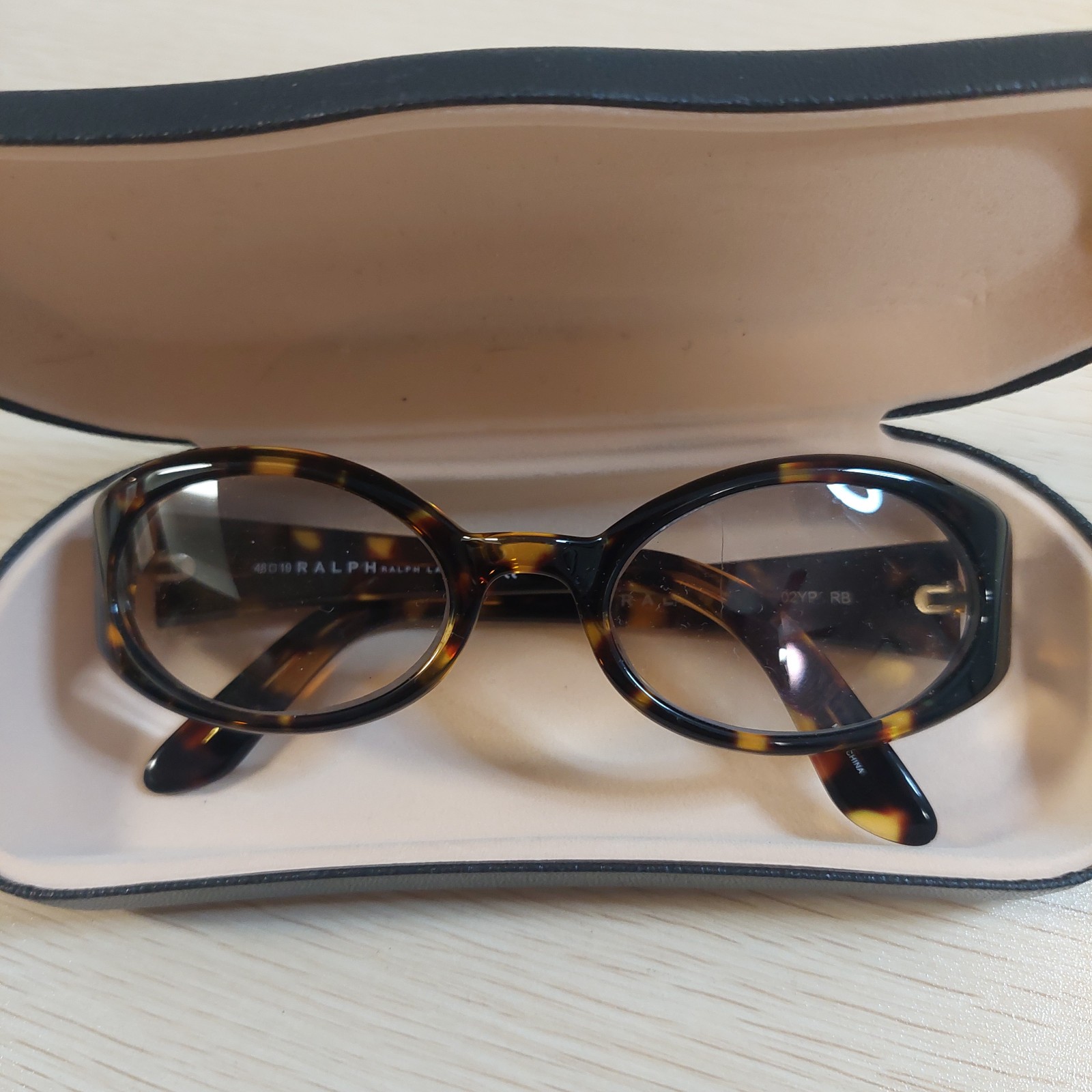 Vintage Ralph Lauren 941/S Tortoise Oval Sunglasses 90s Y2K Brown Lens 48-19mm