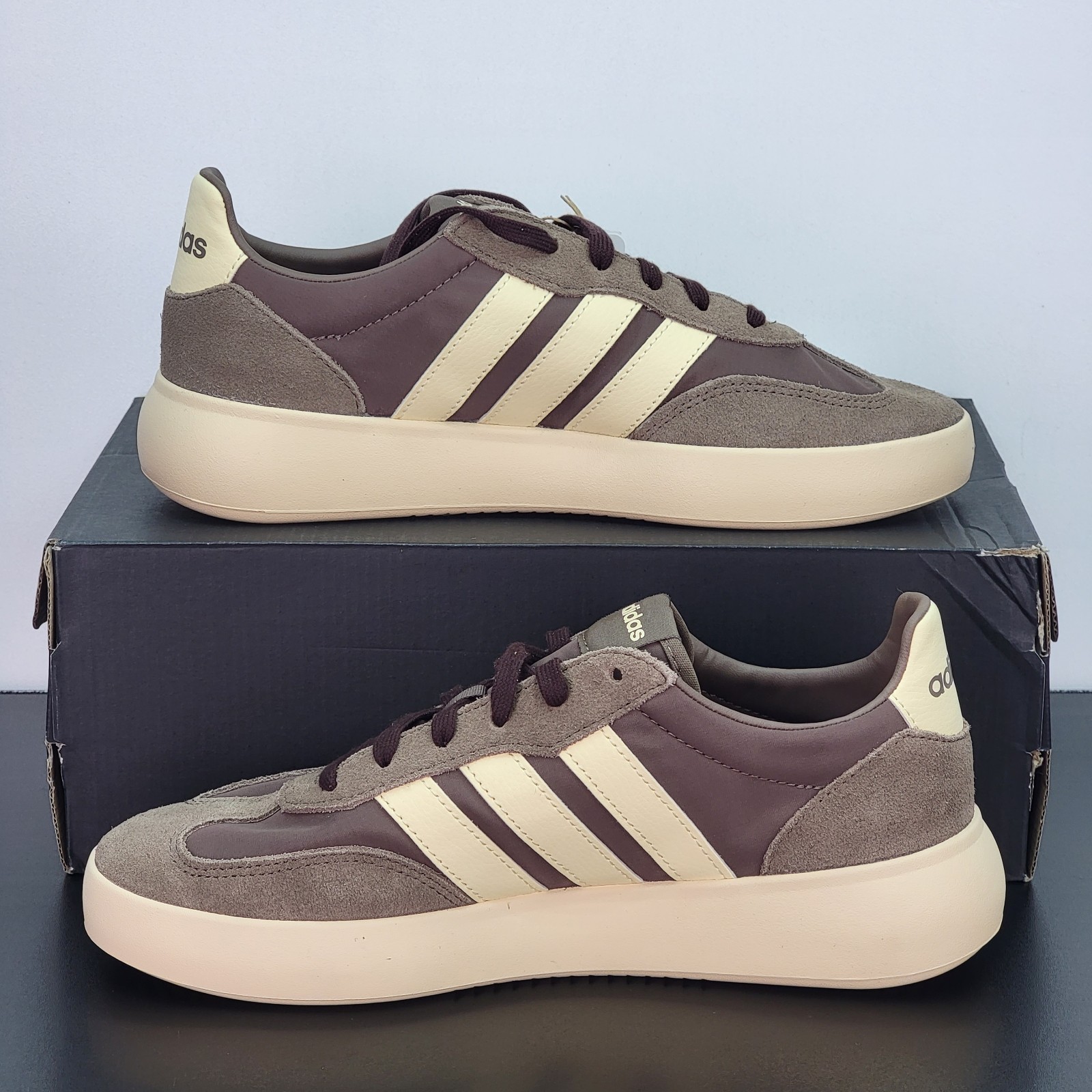 Adidas Barreda Men’s Size 7.5 Athletic Shoes Brown Footwear Casual Sneakers