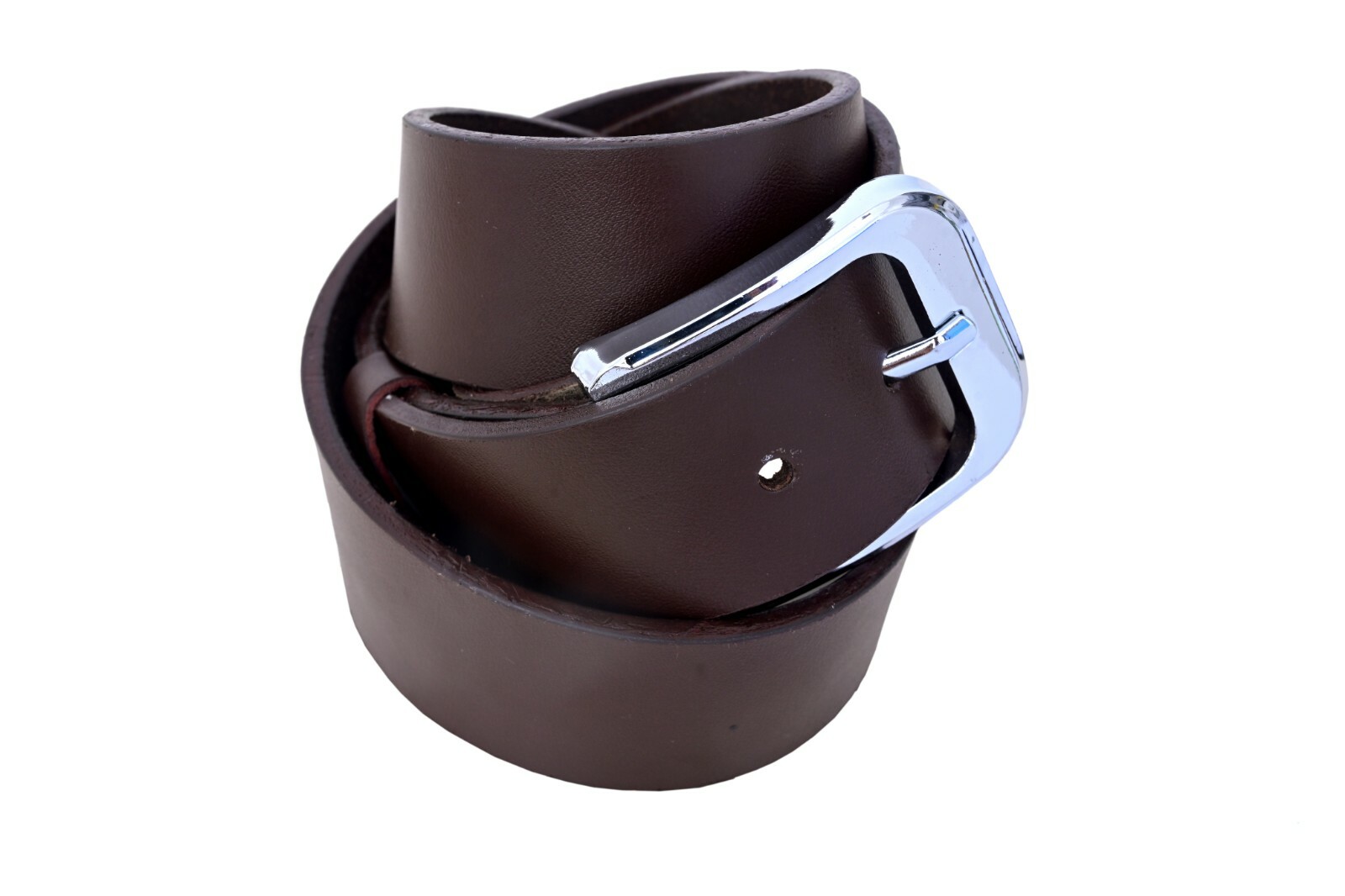 Heavy Duty Leather Work Handmade Belt Leather Belt Brown/Black 1.5″ One Piece