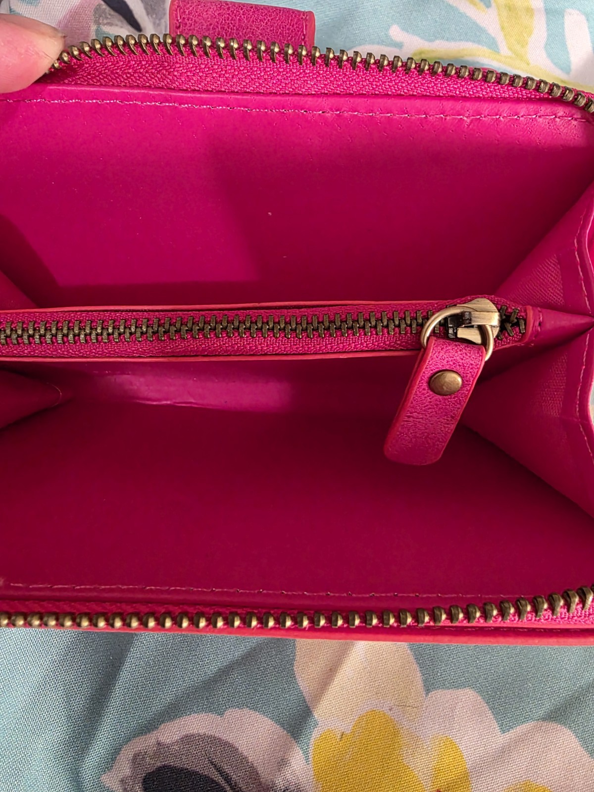 BRG Pink Zip-Around Wristlet Wallet, Snap Closure, Card Slots & ID Window