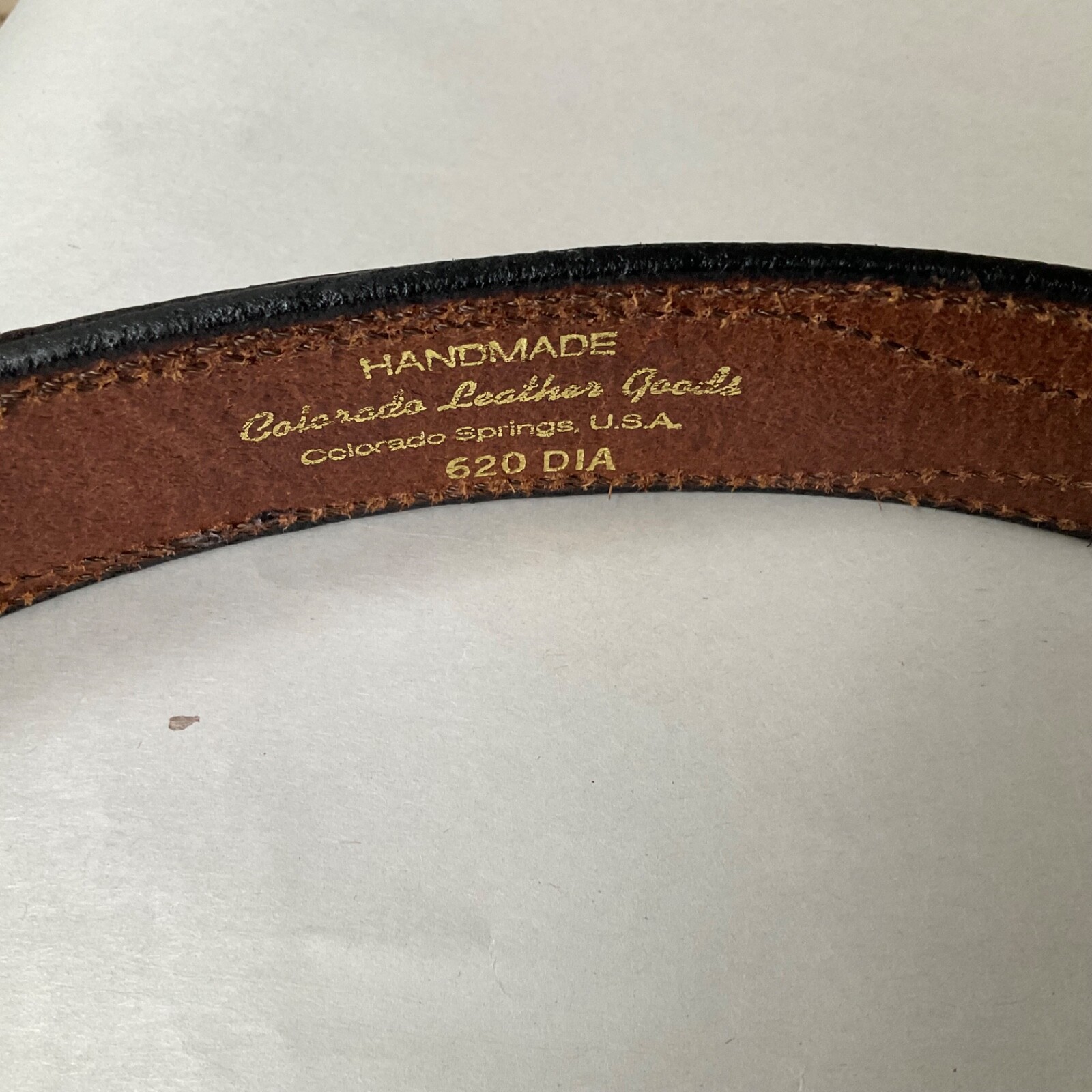 Colorado Leather Goods Handmade Leather/Beadwork Men’s Belt Native American Desi