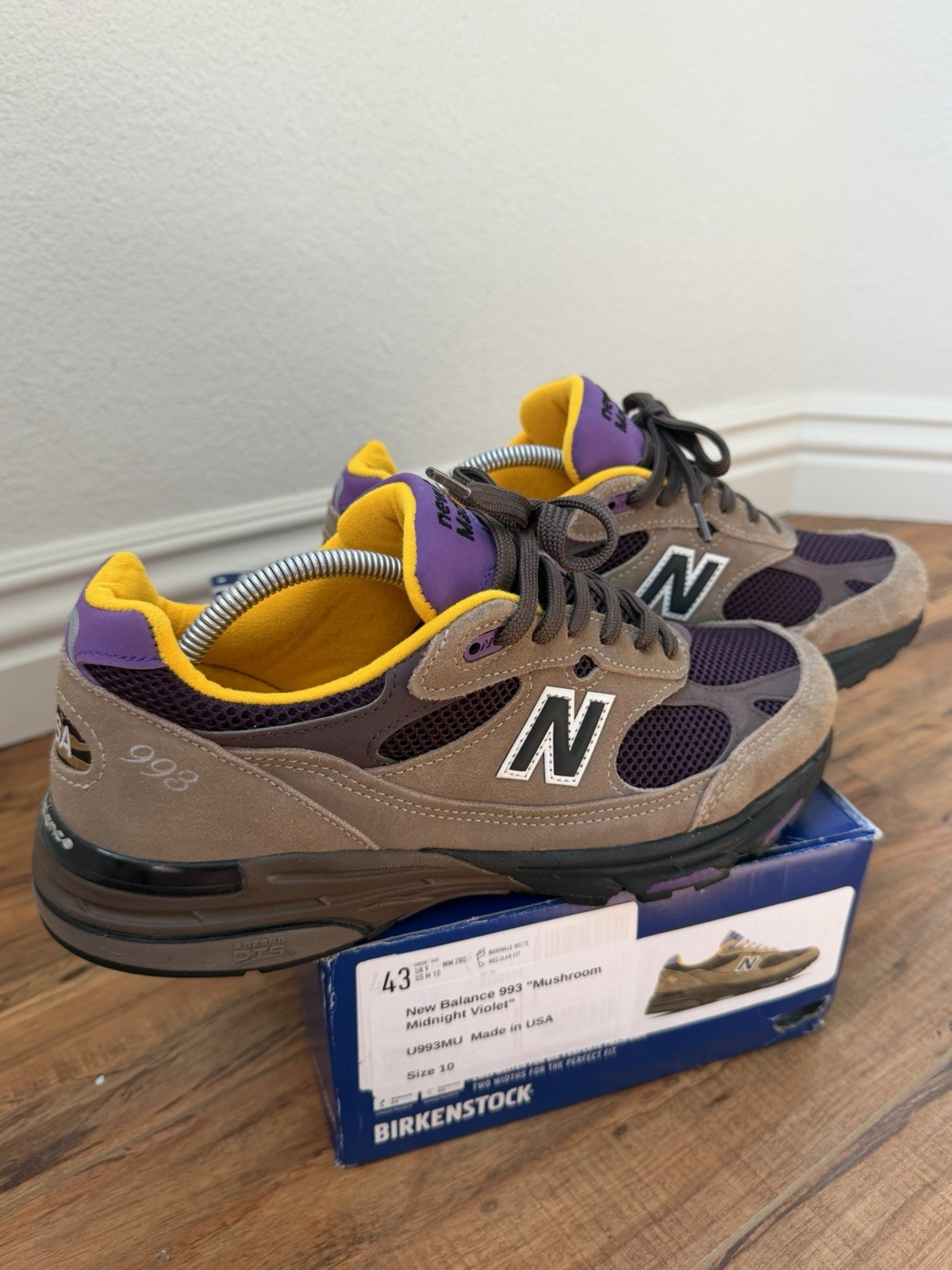 New Balance x Teddy Santis 993 “Mushroom Violet” Made In USA U993MU Size 10