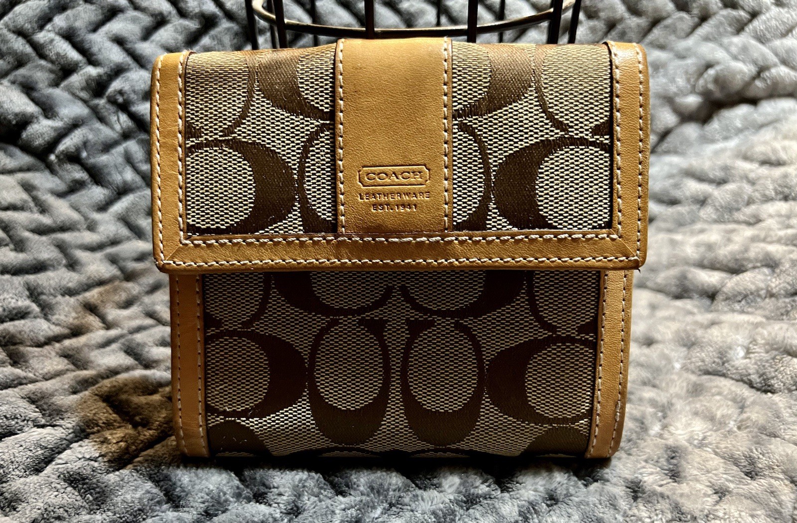 Coach C Logo/Monogram Bifold Wallet