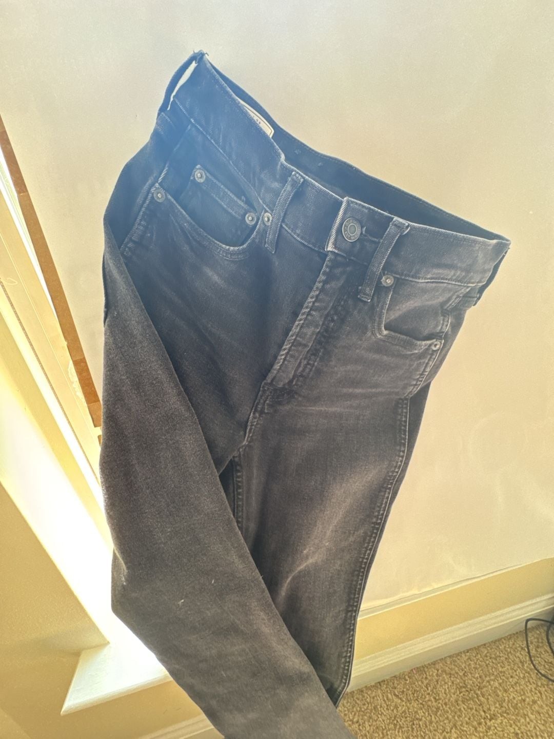 Gap Vintage Slim High Rise Black Denim Jeans