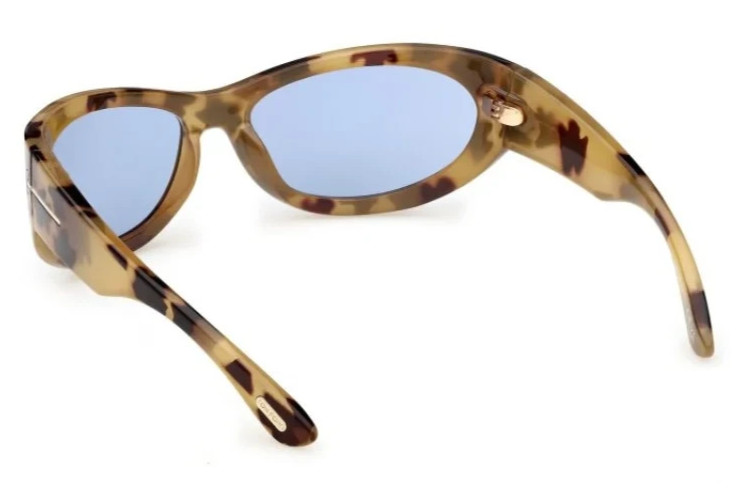 TOM FORD LEONA-02 TF1365 56V COLOURED HAVANA/BLUE LENS AUTHENTC SUNGLASSES 62-17