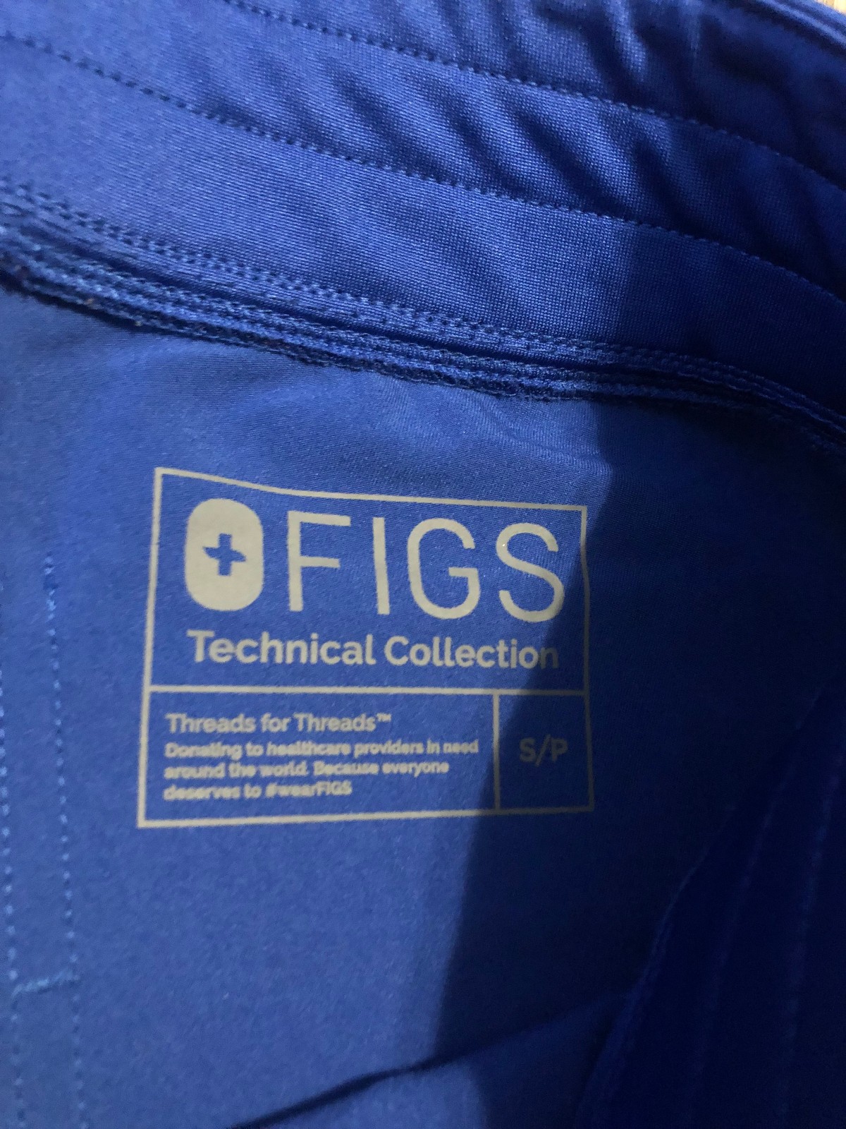 FIGS Scrubs Pants Bottoms Technical Collection Small S Blue PO#1579 (M88