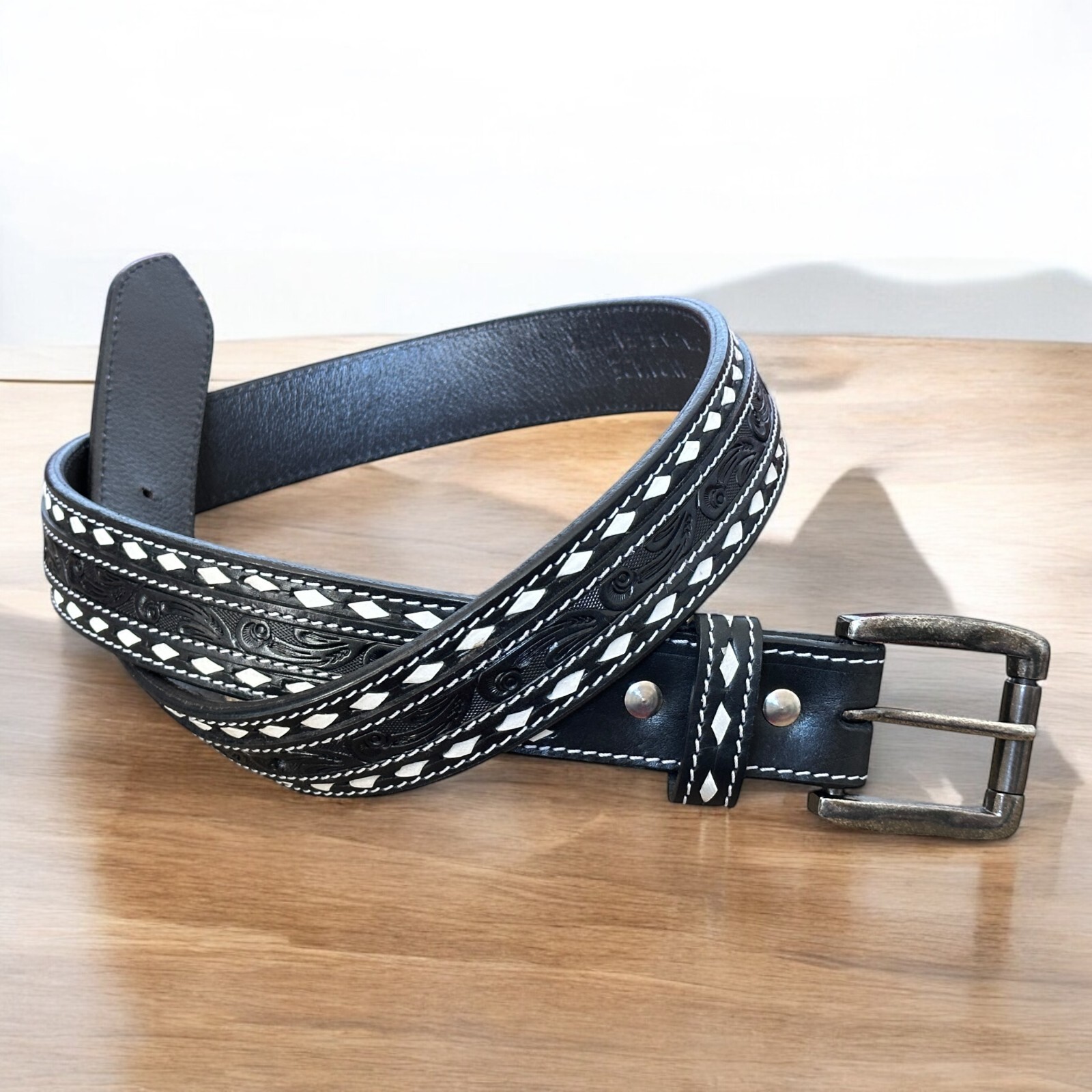 Handmade Heavy Duty Leather Work Tool Gun Belt 1.5″ Thick Belt Removable Buckle