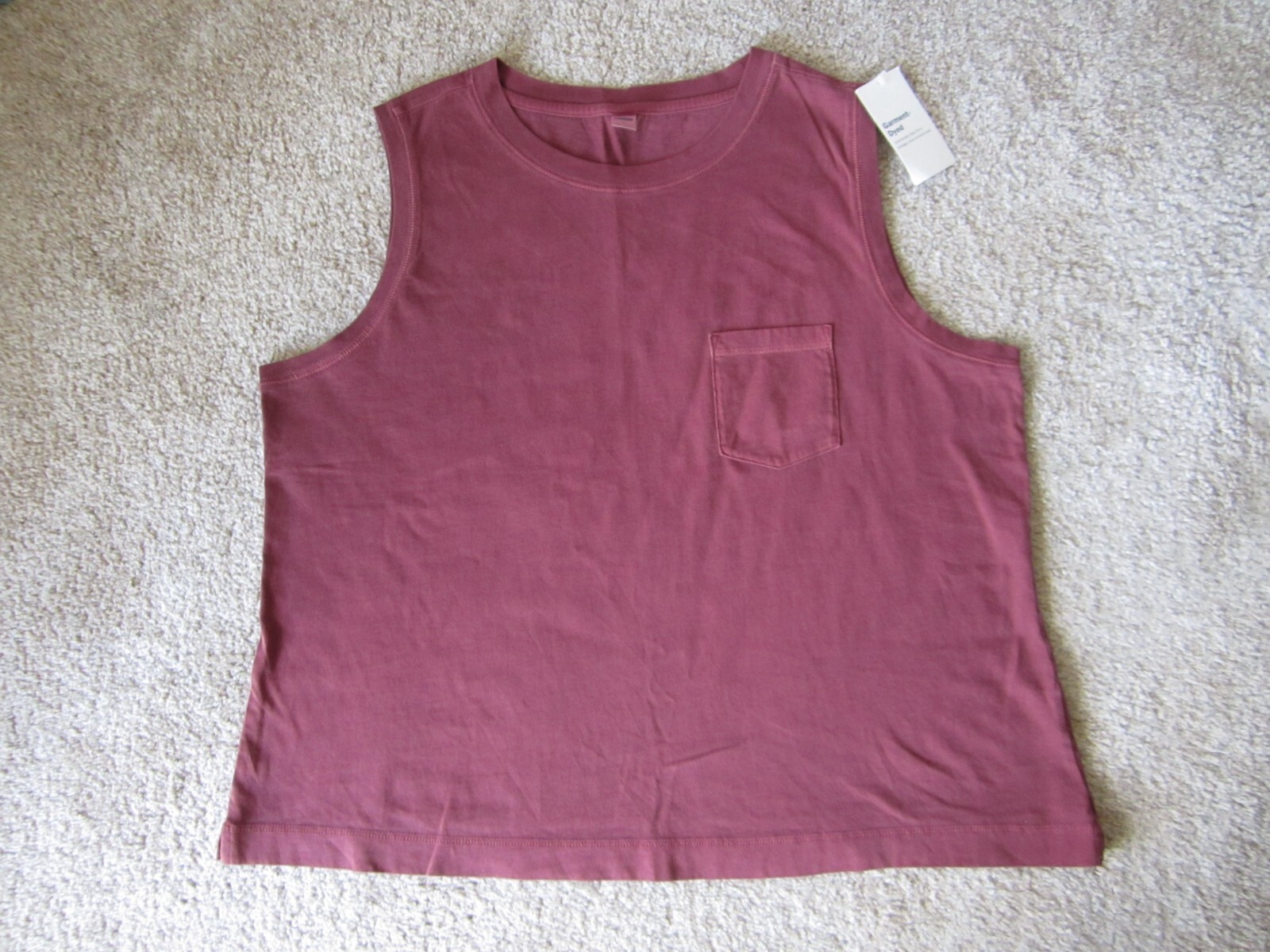 Old Navy women’s XL wine red purple boxy cotton tank top