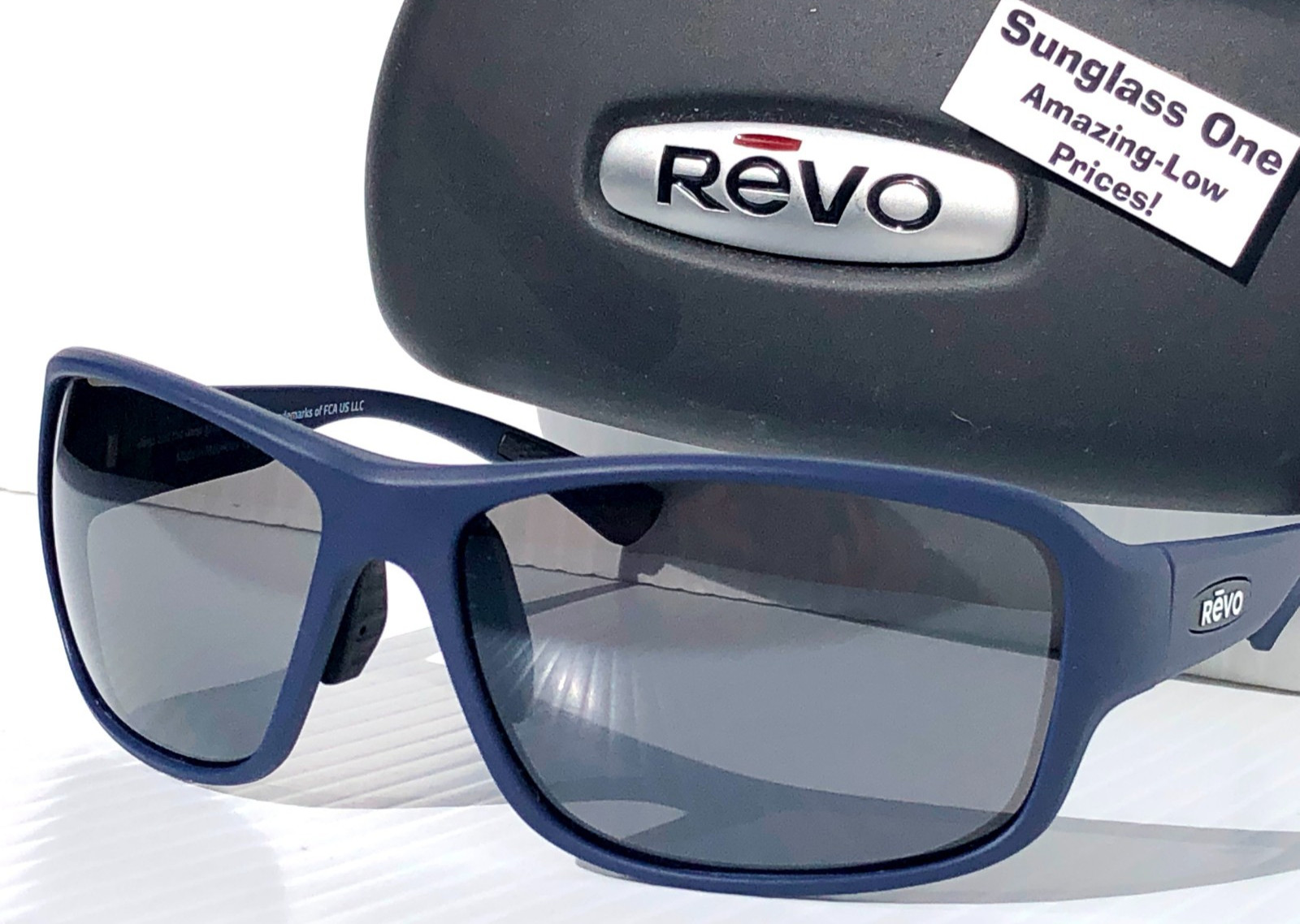 REVO VISTA Matte Blue Navy POLARIZED Grey Lens Sunglass 1186 05 GY