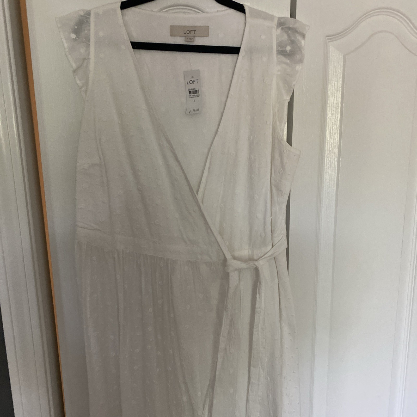 Women’s LOFT white Cotton Maxi Dress, New With Tags, No Flaws See Pics Small