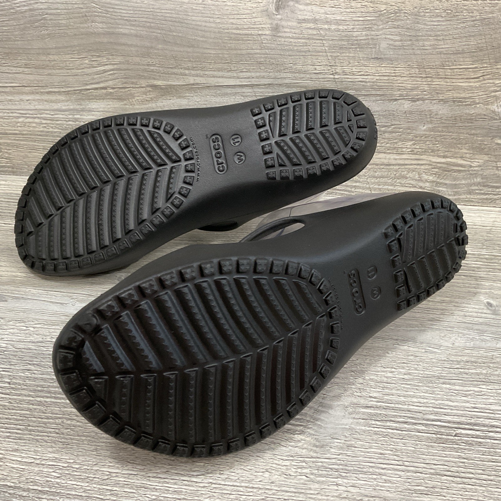 Crocs Sandals Kadee II Flip Flop Thong Black Rubber Slip On Open Toe Womens 11