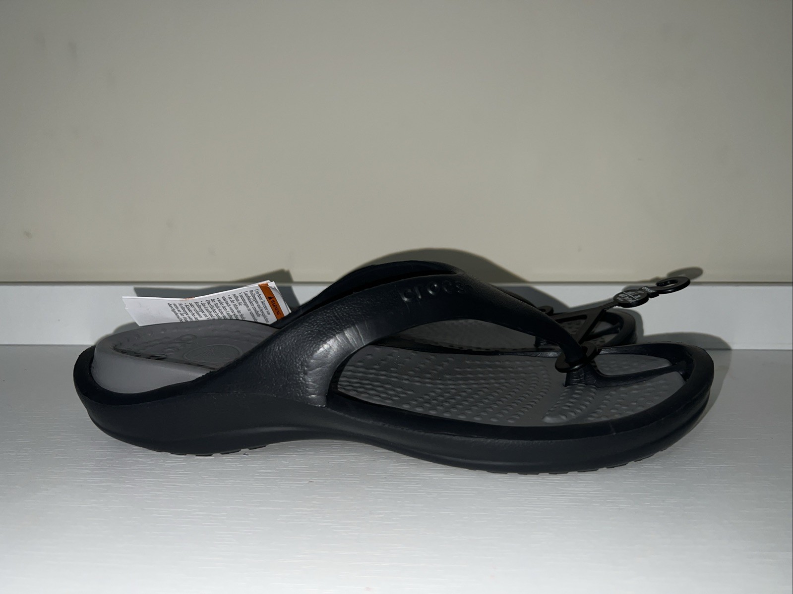 CROCS Sandals Black Athens Comfort Squish Men’s size 12 Gray footbeds NEW
