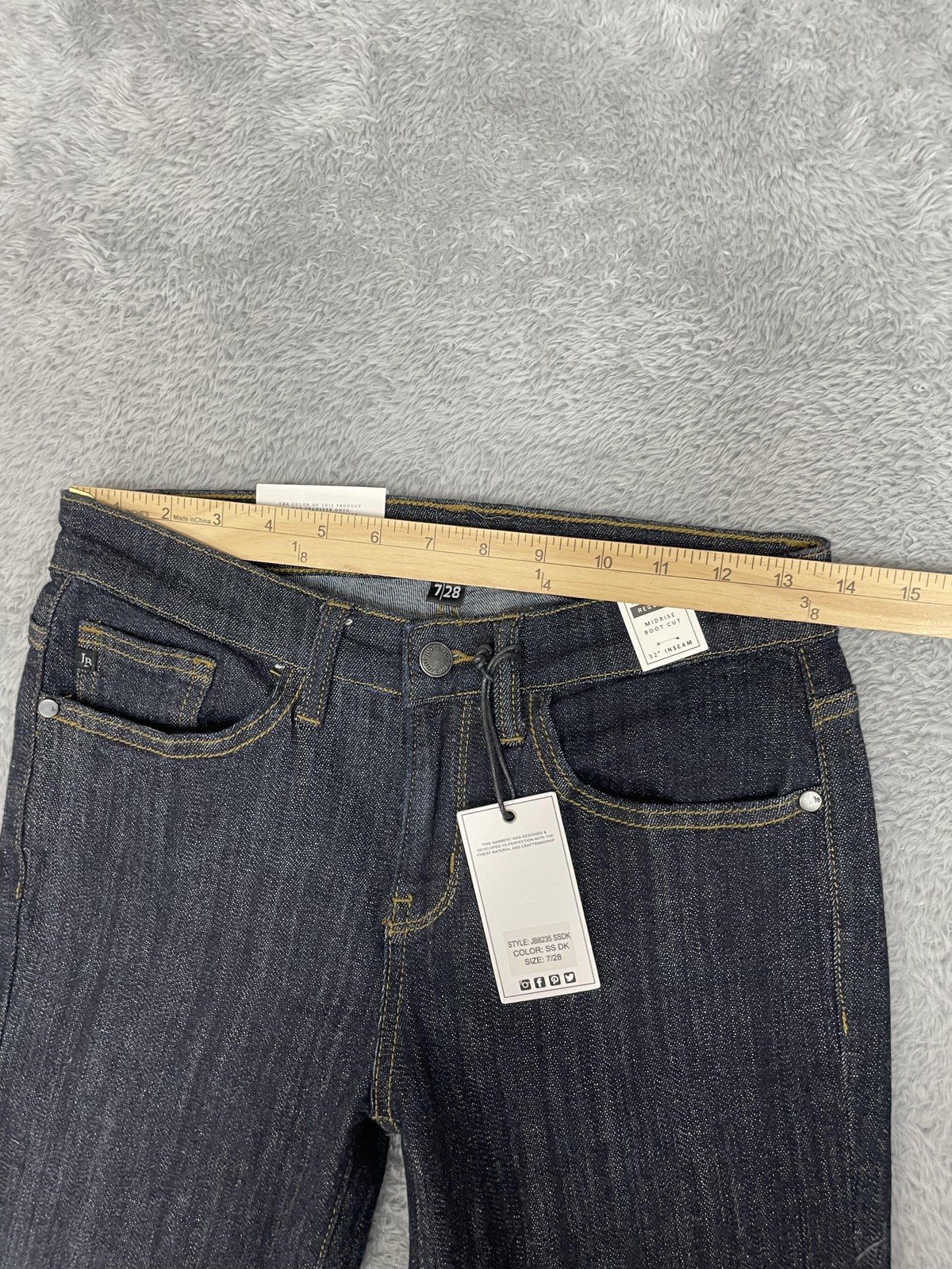 Judy Blue Boot Cut Jeans Womens 7/28 Blue Dark Wash Mid Rise Stretch Denim