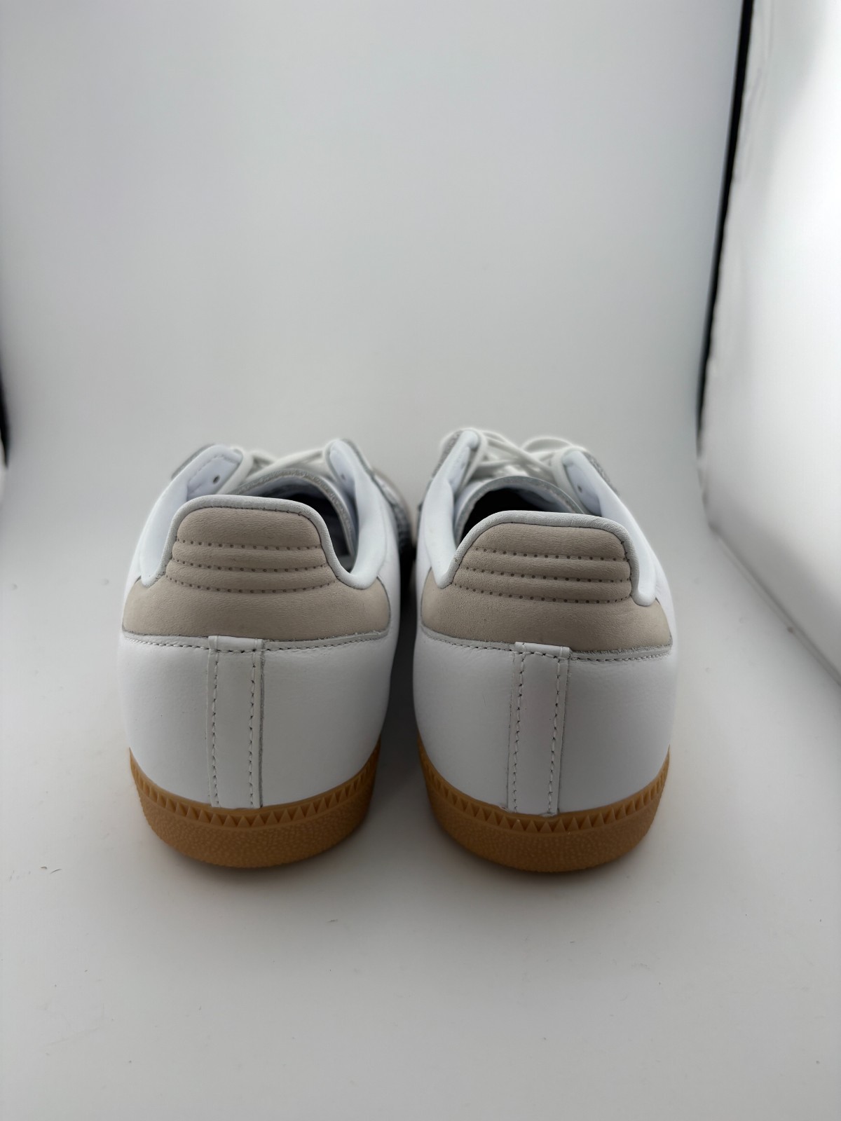 WORN adidas Samba OG White Silver Metallic Grey JI2725 Size 8W NO BOX