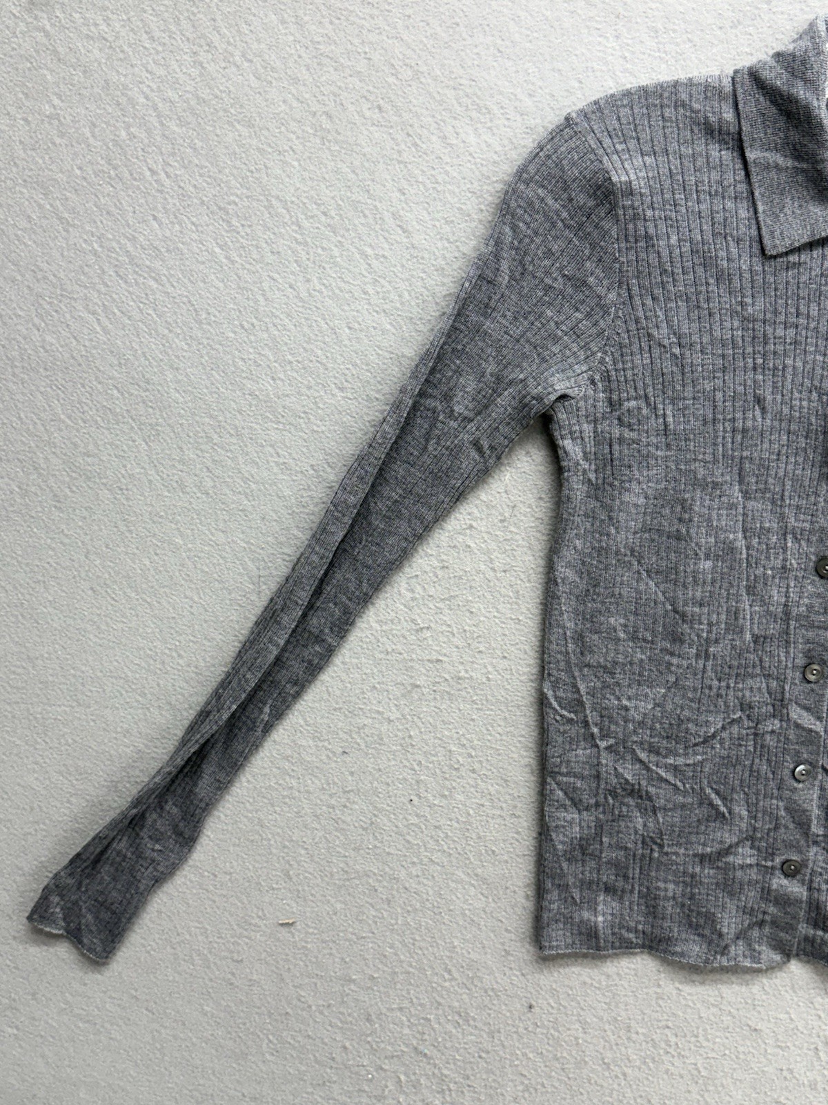 Buck Mason Womens XS Gray Featherweight Silk Cashmere Sweater MSRP $198