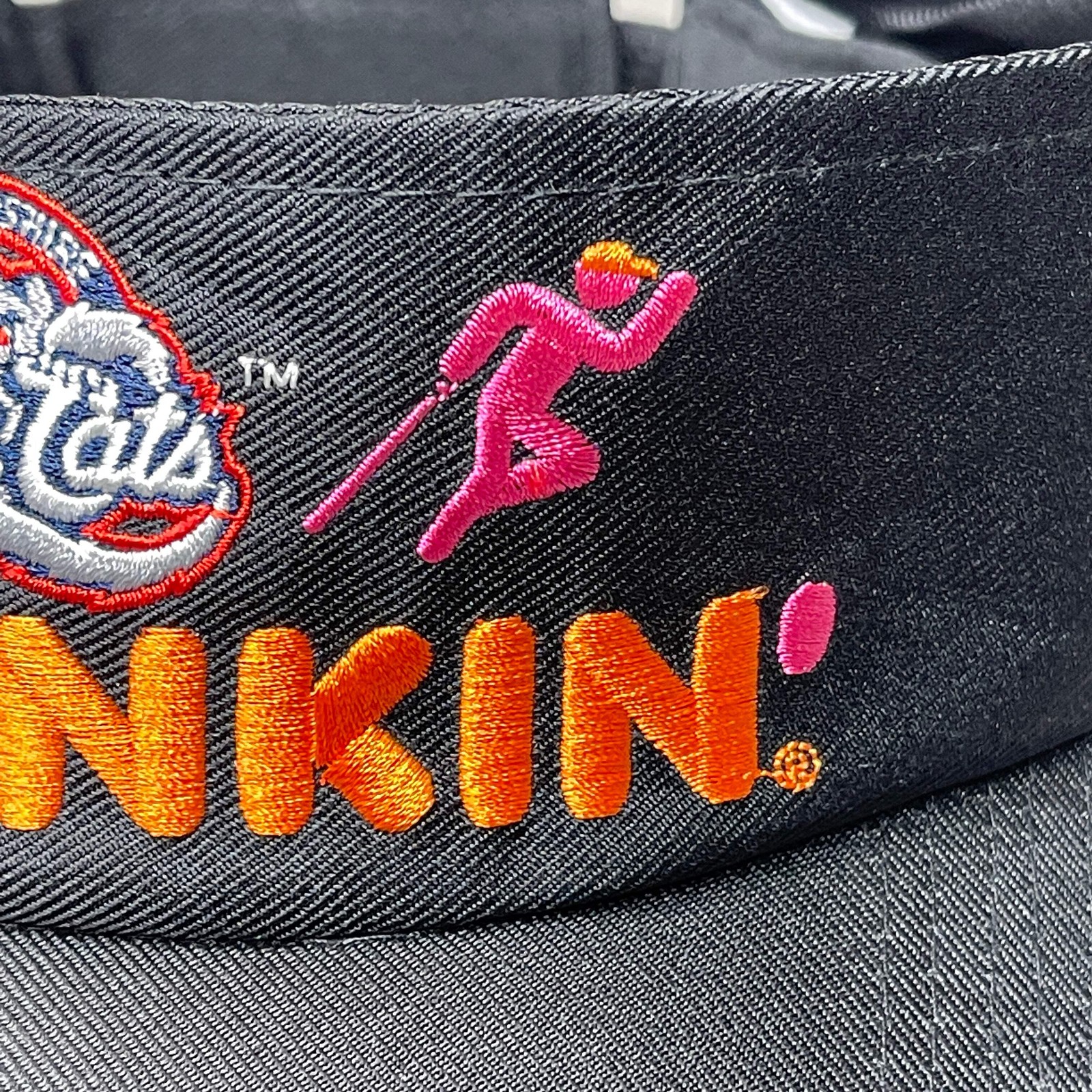 DUNKIN’ DONUTS Visor Cap w/ New Hampshire FISHER CATS Logo Black (New)