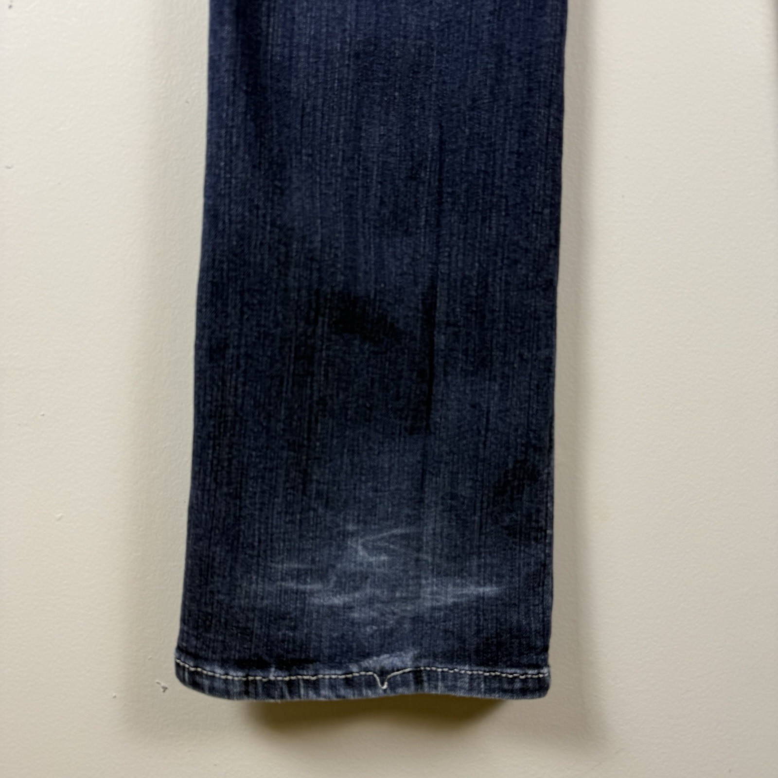 Wrangler Rock 47 Low Rise Bootcut Jeans SZ 7×34 Western Embellished Distressed