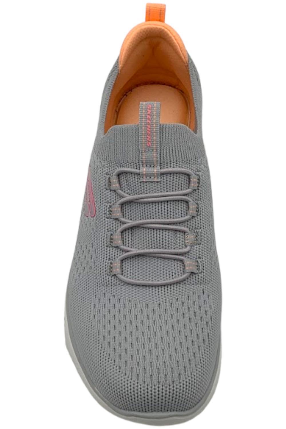 Skechers Summits Vegan Washable Bungee Sneakers Top Player Gray