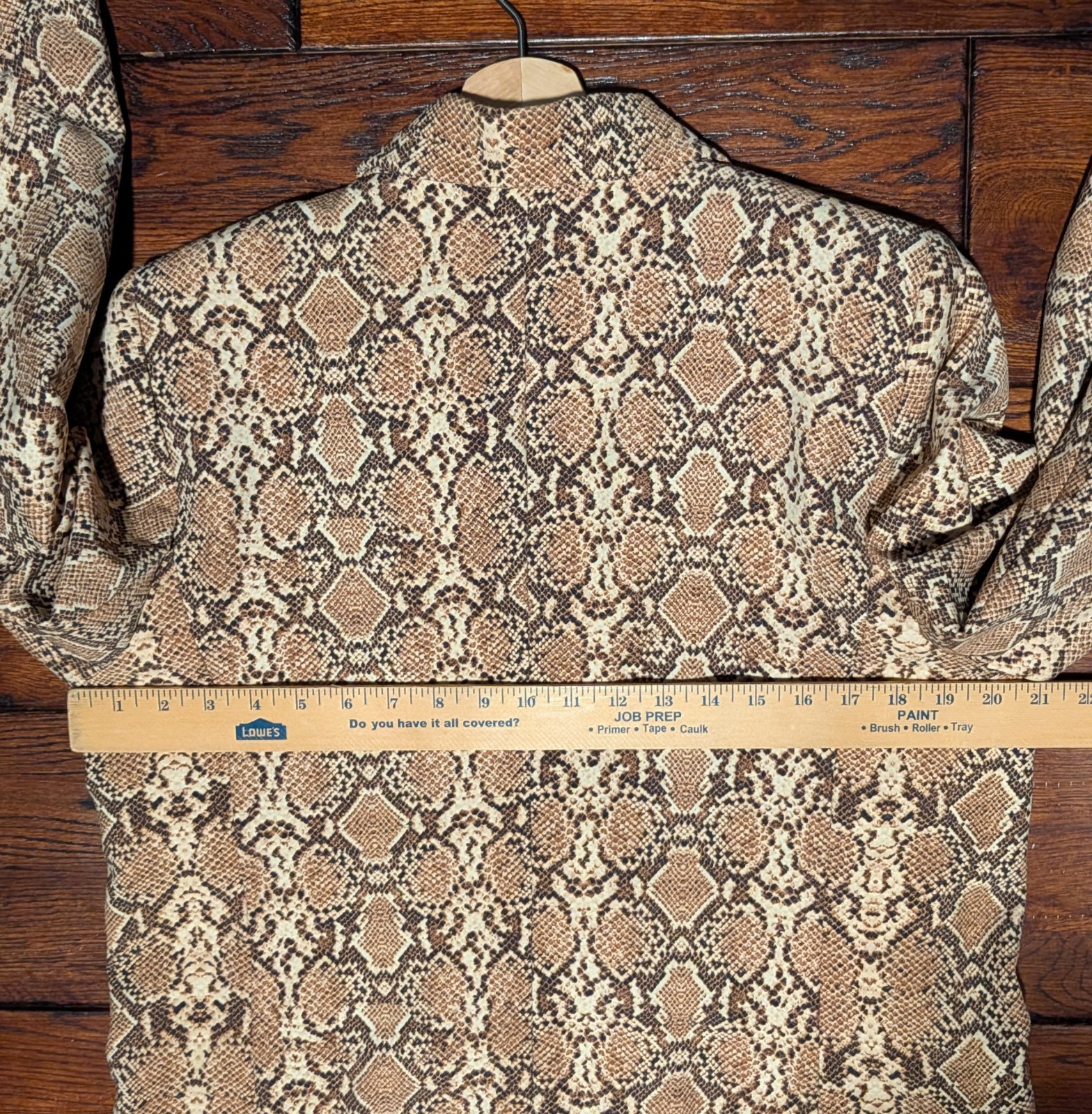 Anine Bing Madeleine Python Print Oversized Double Breasted Blazer Size L – NWOT