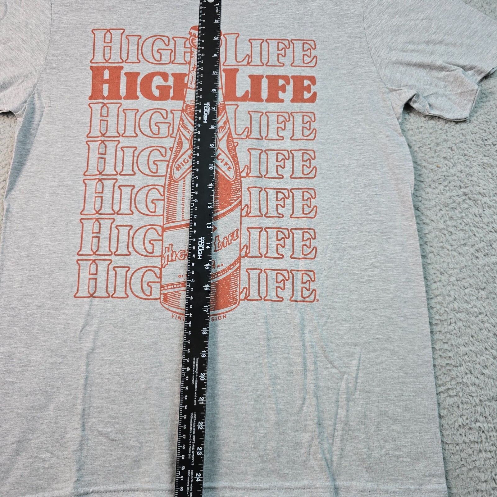 Miller High Life Beer Shirt Mens Medium Gray Brew Vintage Label Draft Biker NWT