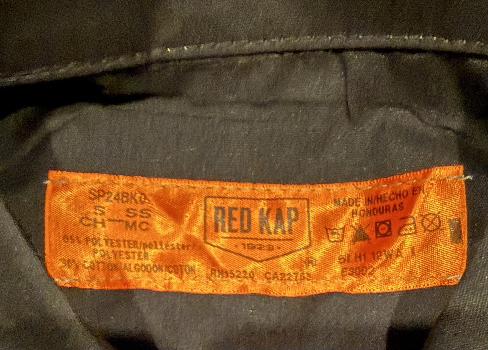 Red Kap Stan’s Donuts & Coffee Work Shirt Black Short Sleeve Name Patch Stan S