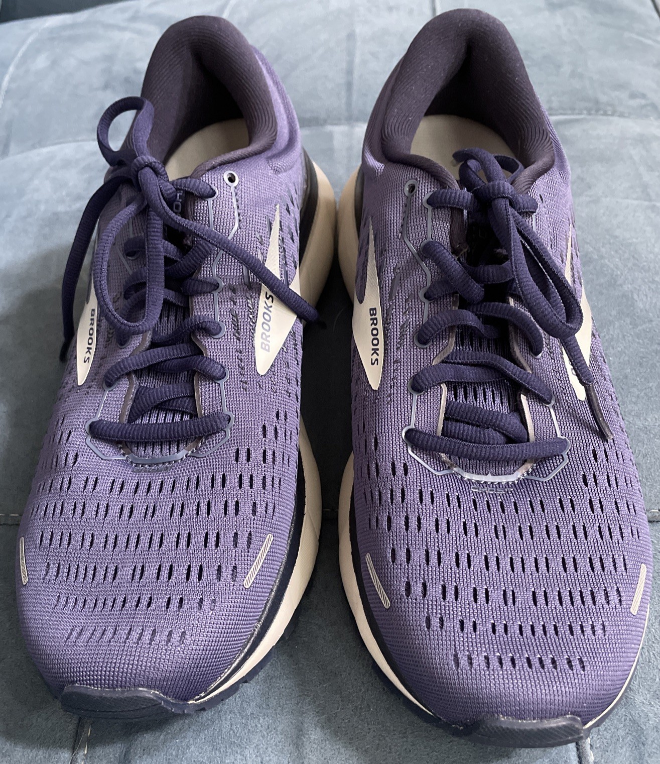 Brooks Ghost 13 M 7.5 / W 9 Running Shoe Blue Gray Cushion Neutral 110348 1D 467