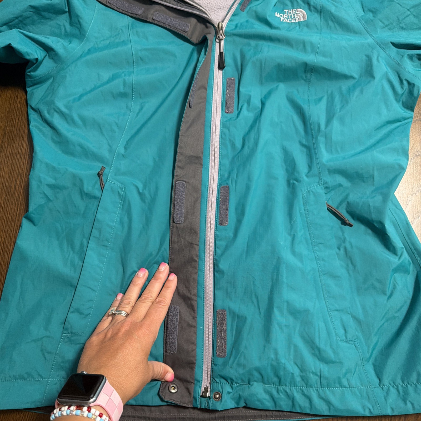 The North Face Jacket Womens HyVent 3-in-1 Waterproof Removable Poly Liner Sz L
