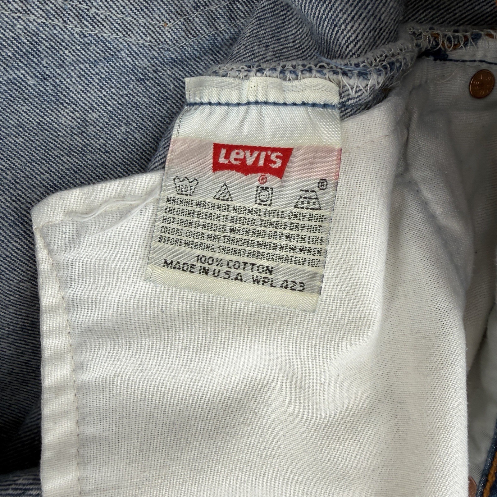 Levi’s 501xx Men’s Blue Medium Wash Denim Straight Jeans Mid Rise Button Fly 90s