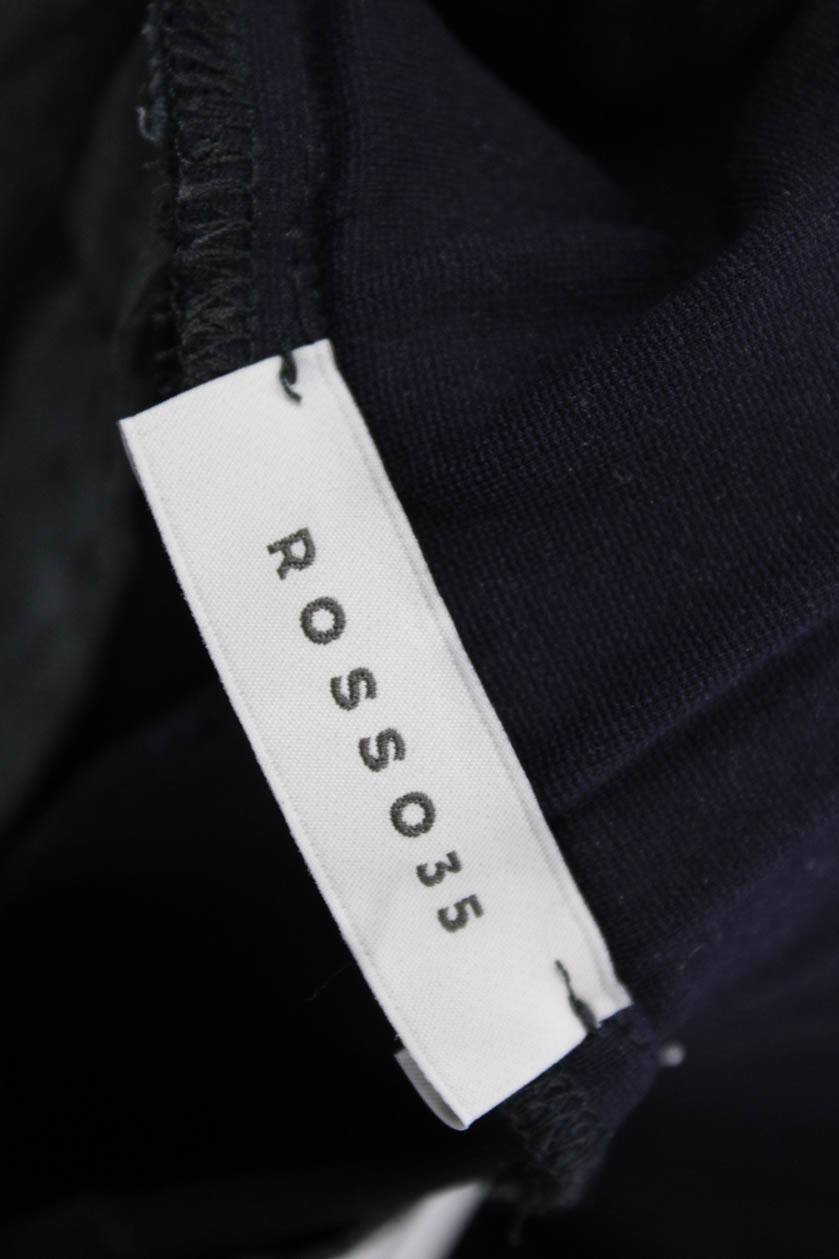 Rosso35 Womens Dark Blue Ankle Cropped Pants Size 44