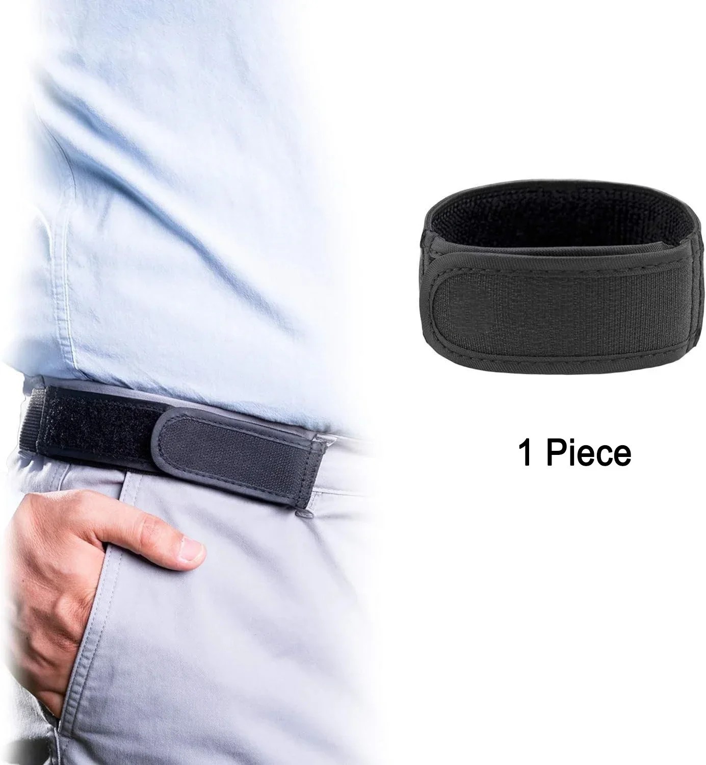 No Buckle Elastic Belt Adjustable Stretch Waist Belt for Men Women Comfort Fit