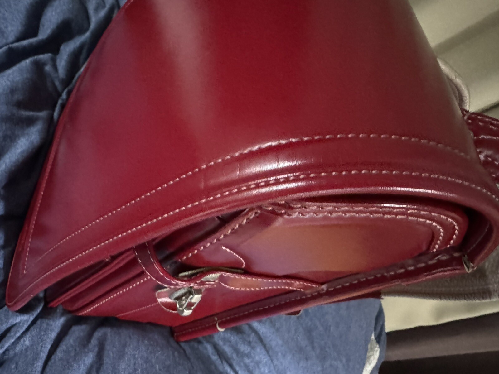 Japanese “Tsuchiya Randoseru” School Bag RED Color Made in Japan brand Used F/S