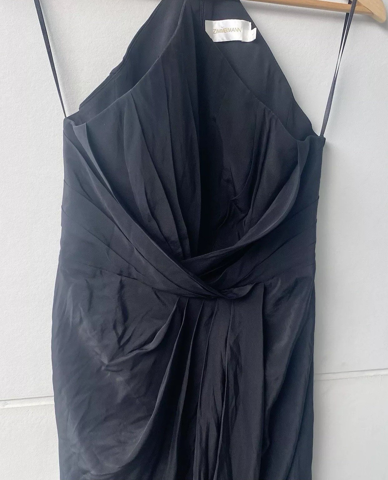 Zimmermann Dress Size 10 (1) 100% Silk Halterneck Black Evening Cocktail A-Line