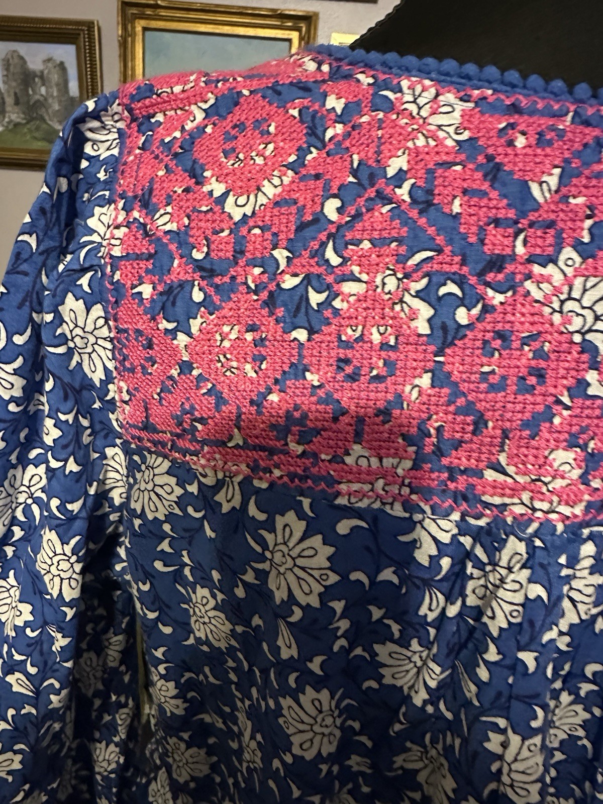 NWT J.Crew Belted Tunic Midi in Night Sky Block Print Floral Dress Beach Coastal