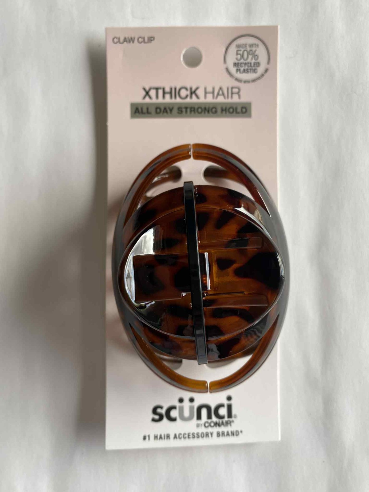 Scunci Claw Clip XThick Hair , All Day Strong Hold ( 1 pc ) Tortoise Jaw 32690