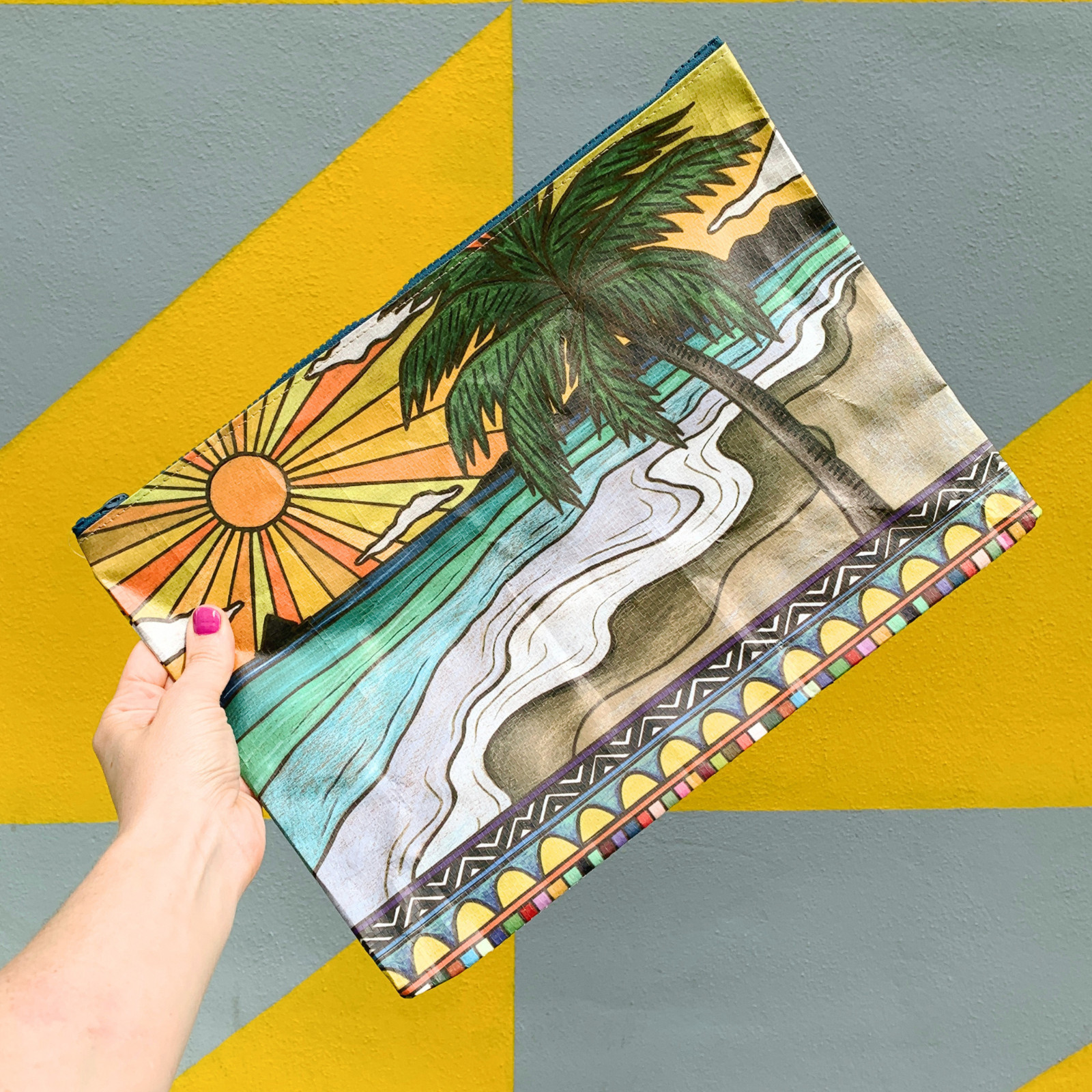 BlueQ and Primitives by Kathy Funny Jumbo Pouch | Perfect for magazines, papers