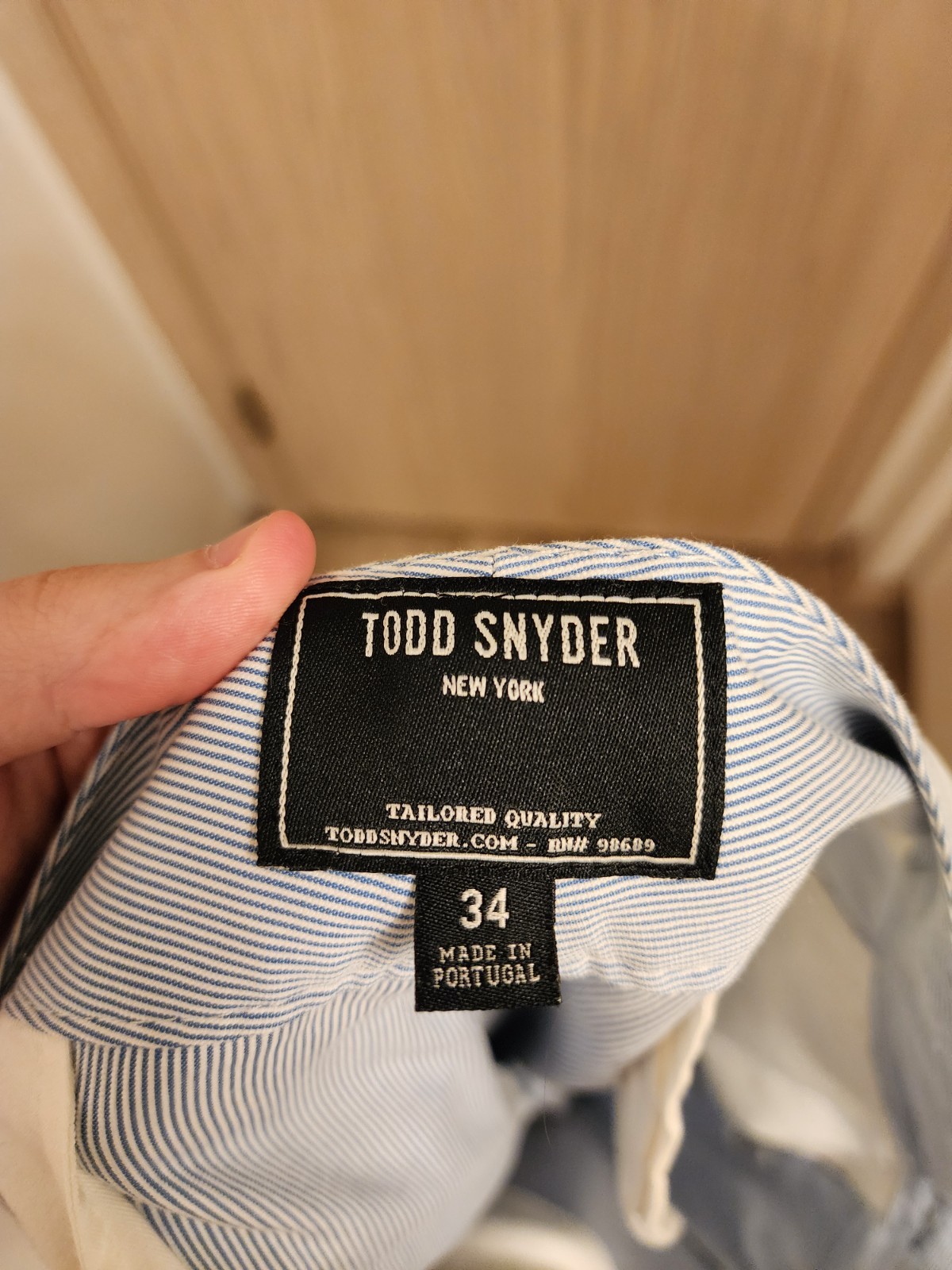 Todd Snyder Mens Pleated Light Blue/White Gurkha Cotton Cuffed Pants Size 34