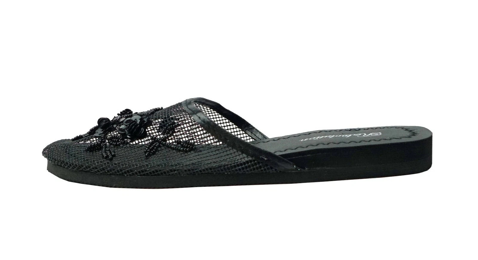 without box Womens Floral Beaded Mesh Chinese Slippers Stylish Breathab G2U