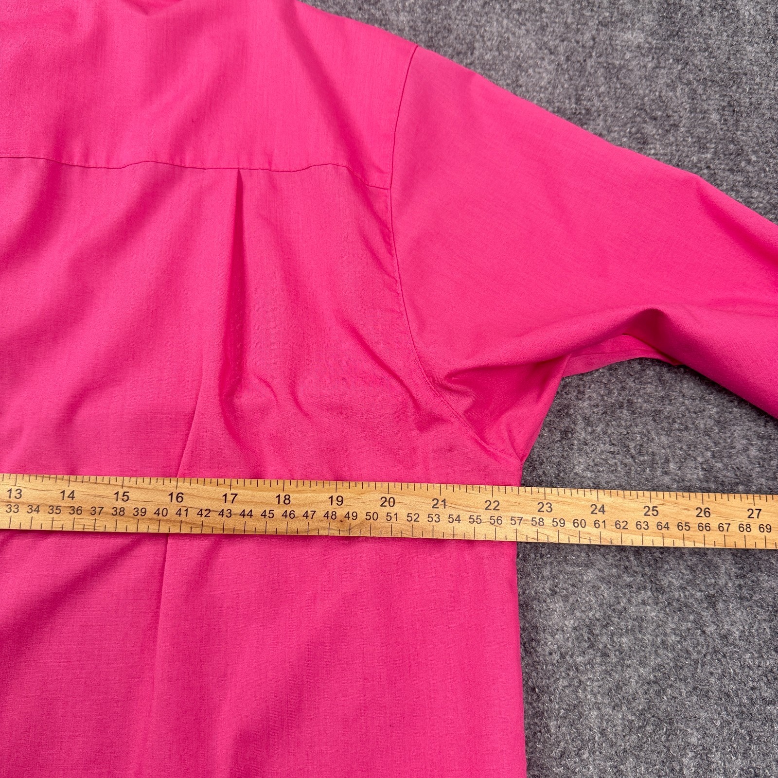 Foxcroft Womens Button Up Dress Shirt Size 16 Pink Wrinkle Free Long Sleeve