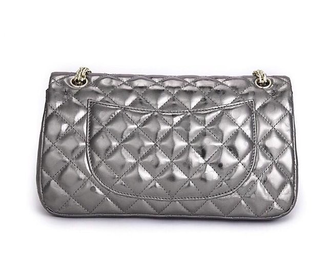 UScarmen Quilted Raindrops Sheepskin Chain Shoulder Bag 1548 SILVER Women’s