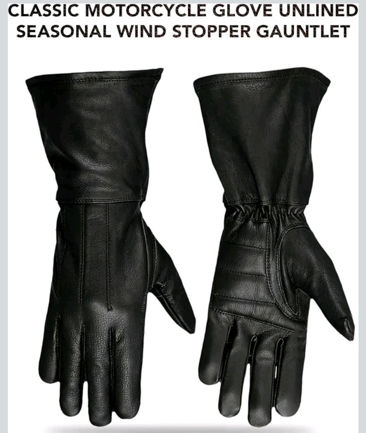 Mens Long Leather Gloves Black Brown Gauntlet Style Medieval Renaissance Knight