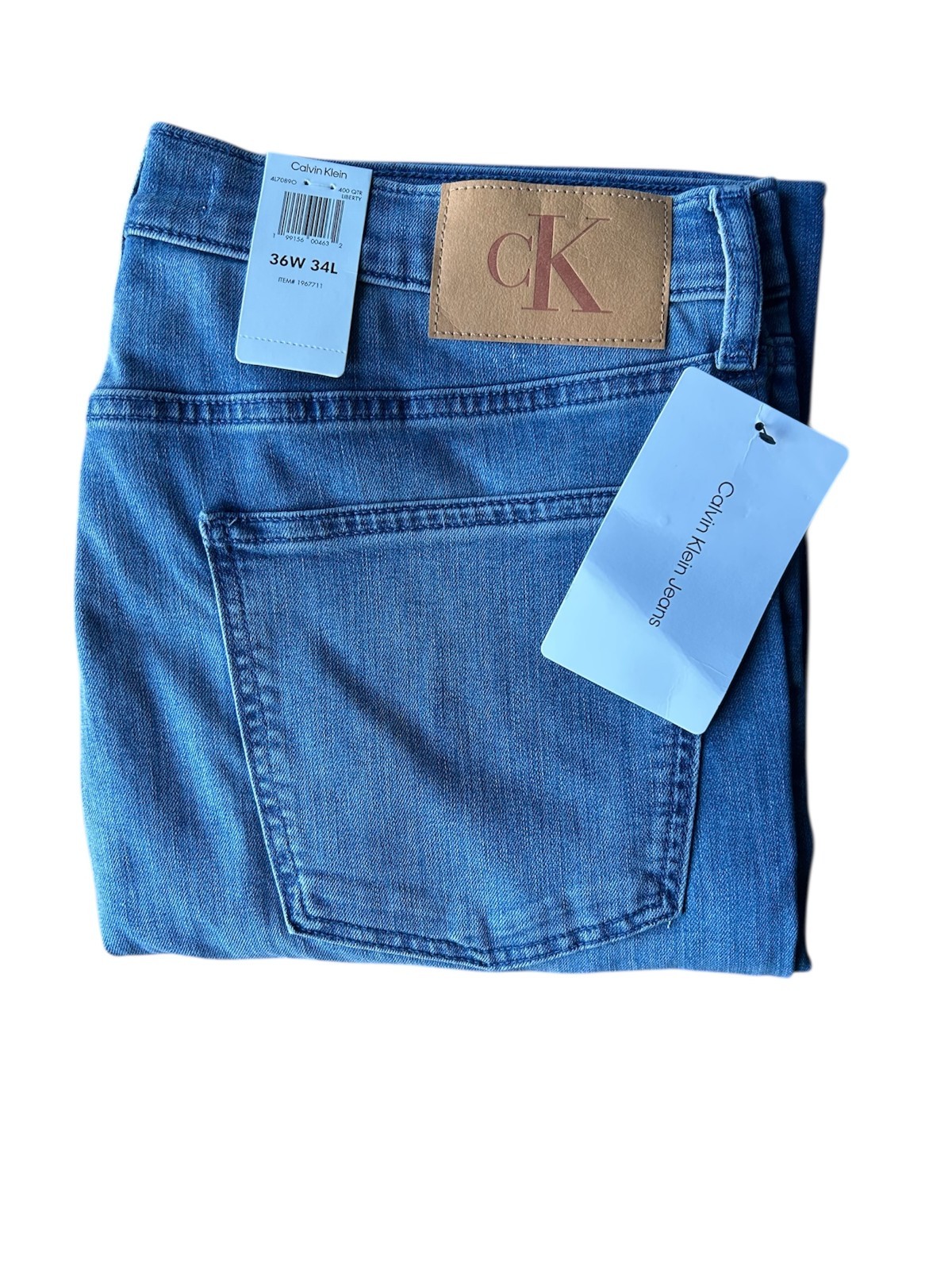 Calvin Klein Men’s Jean Straight Fit Blue Size 36×34