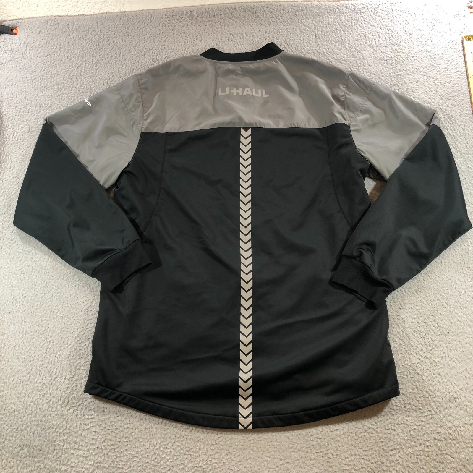 uhaul fullzip jacket mens 2XL black gray logo